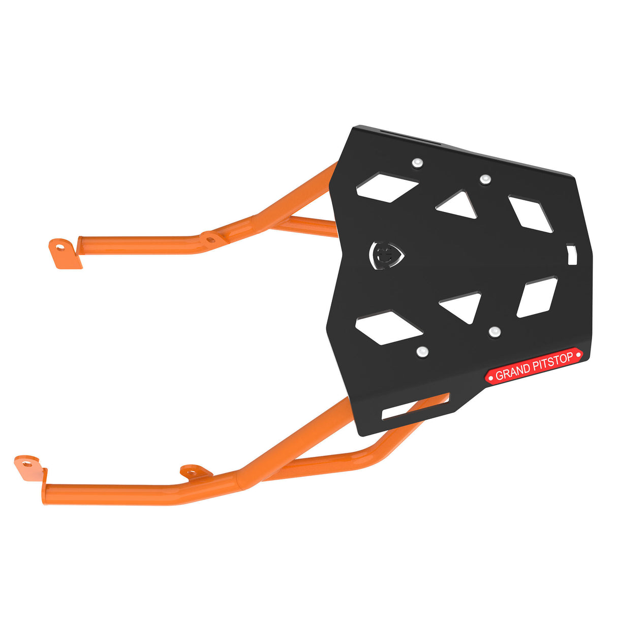 Extended Top Rack with Plate for KTM DUKE 390/250 Gen 3 - Black/Orange