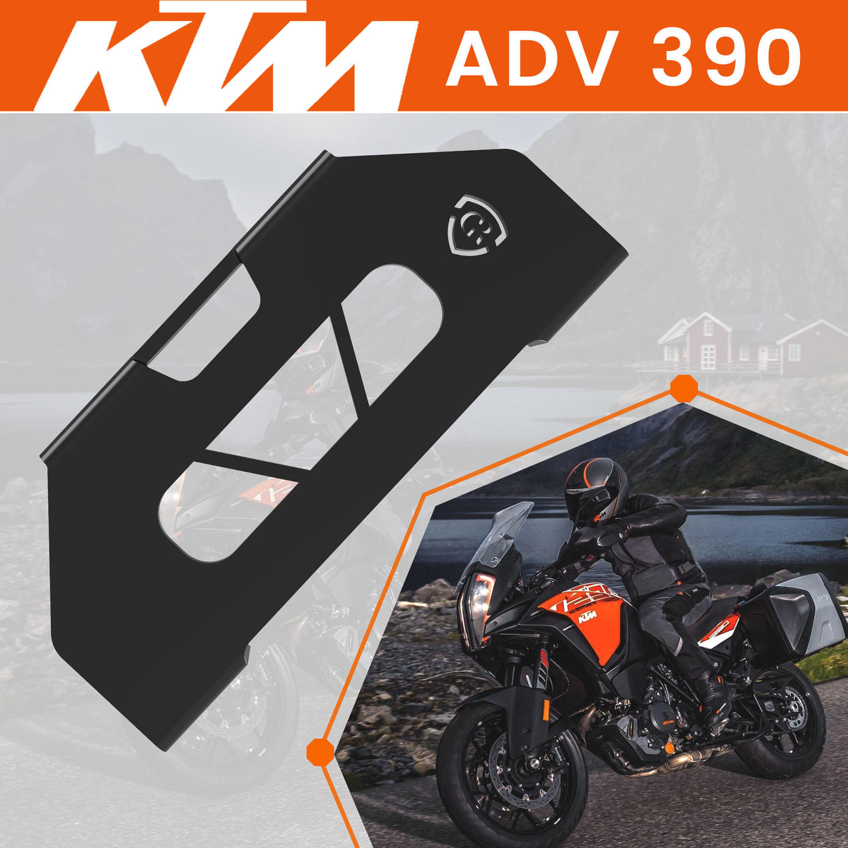 FRONT BRAKE CALIPER COVER - Black for KTM - ADV 390