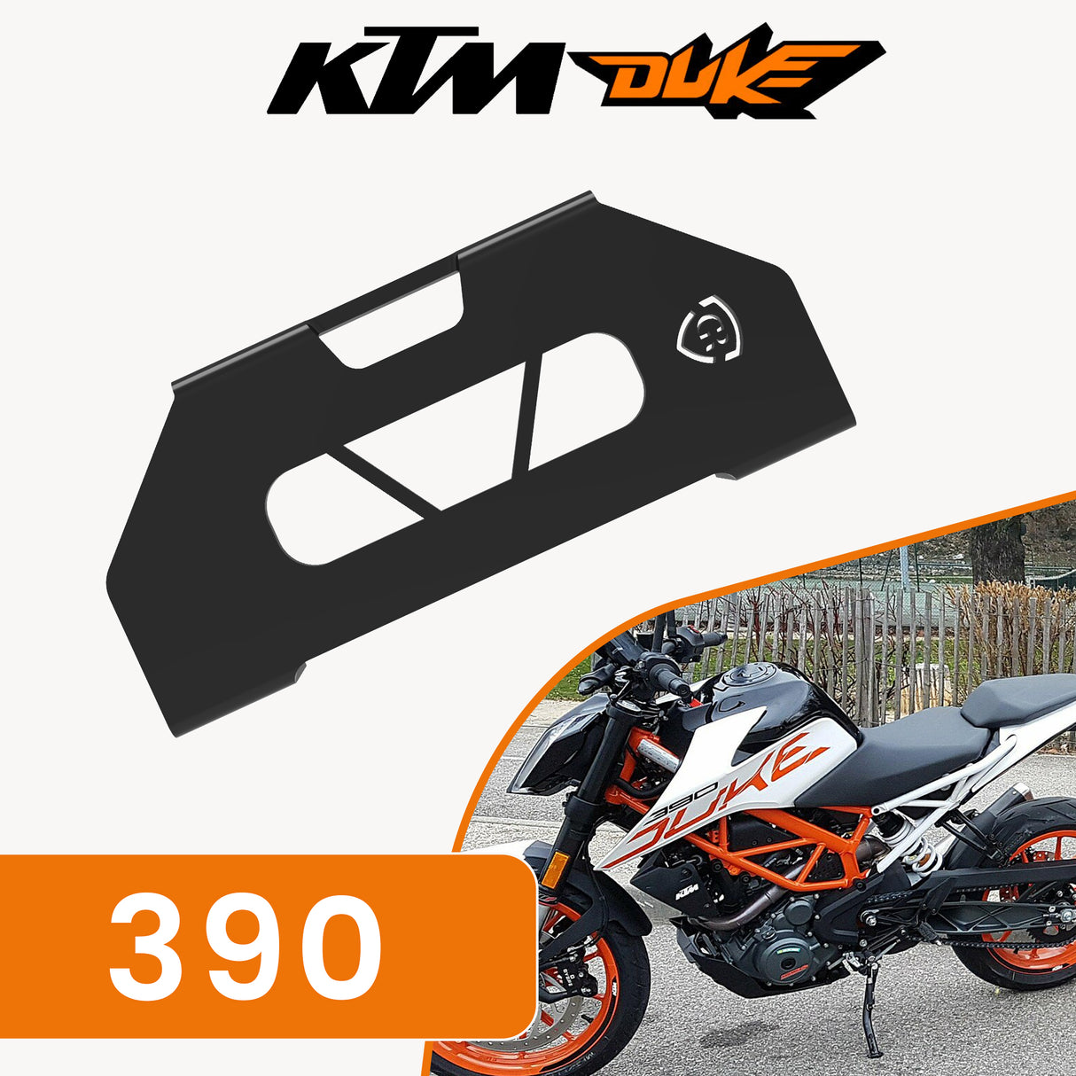 FRONT BRAKE CALIPER COVER - Black for KTM - DUKE 390