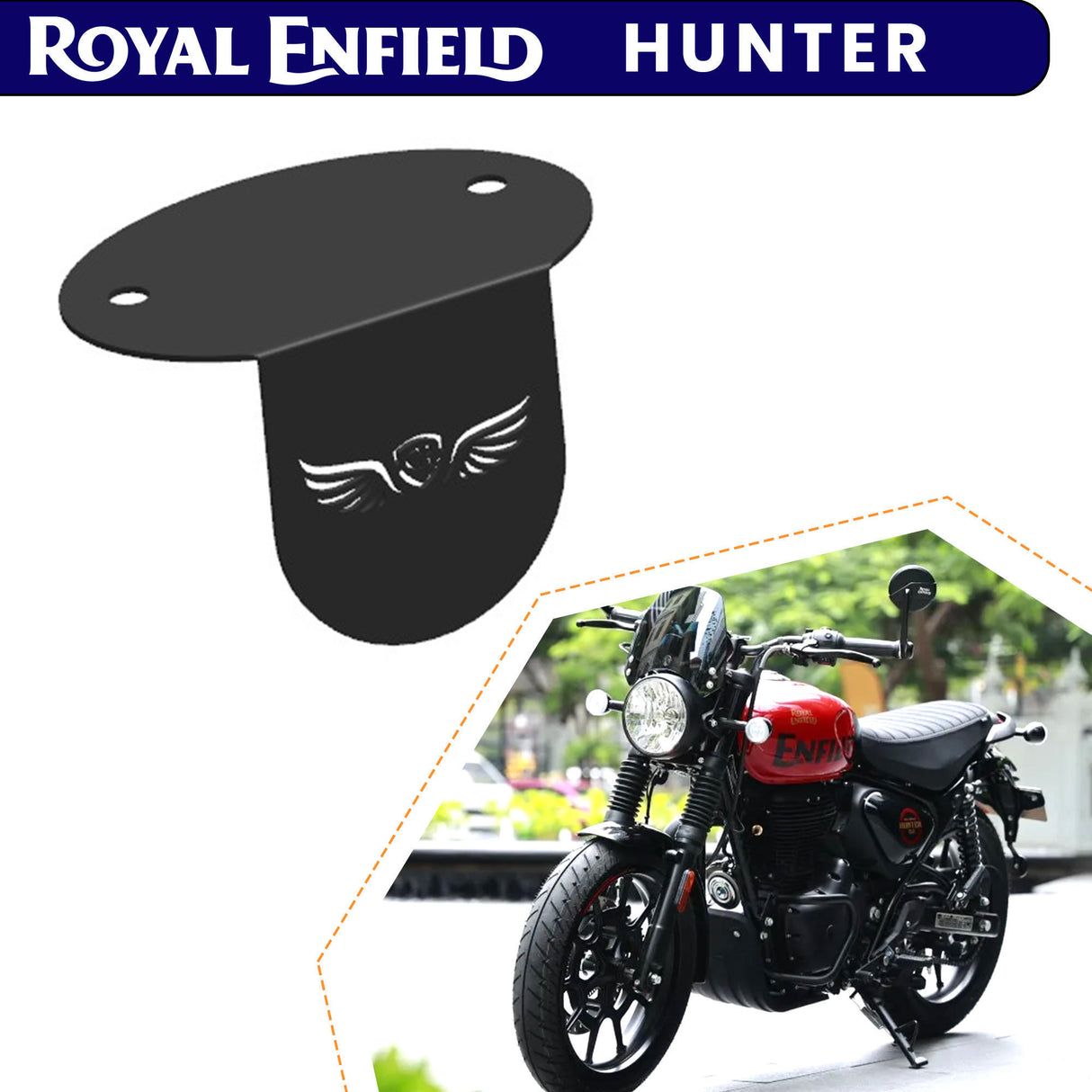 FRONT FLUID RESERVOIR COVER - Black for Royal Enfield - HUNTER