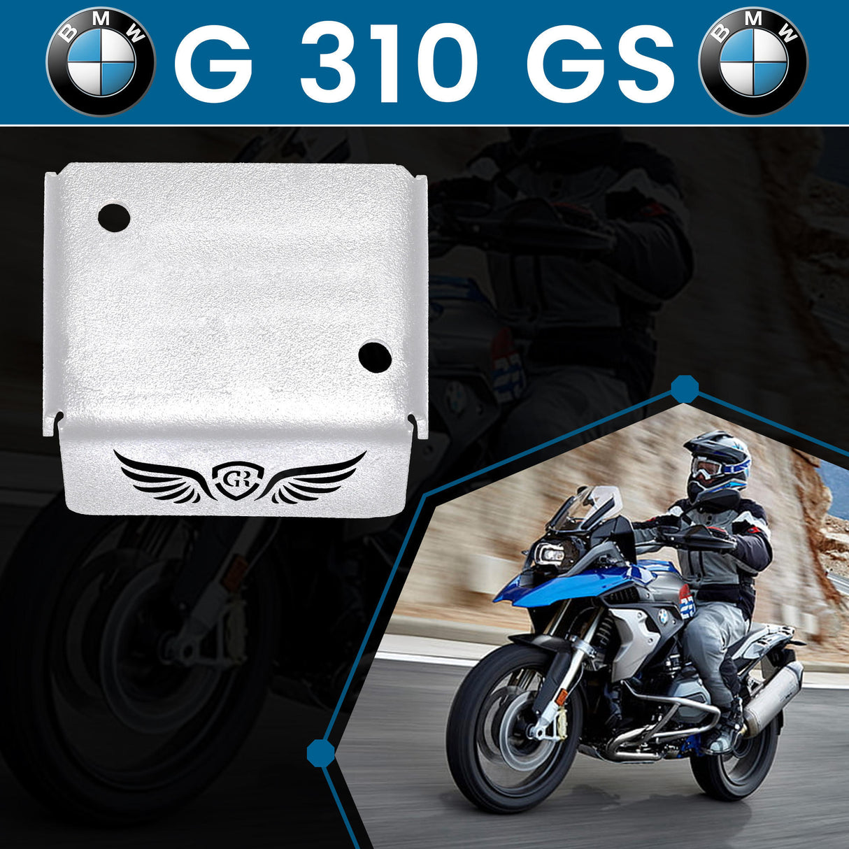 FRONT FLUID RESERVOIR COVER - Silver for BMW - G 310 GS