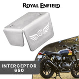 FRONT FLUID RESERVOIR COVER - Silver for Royal Enfield - INTERCEPTOR
