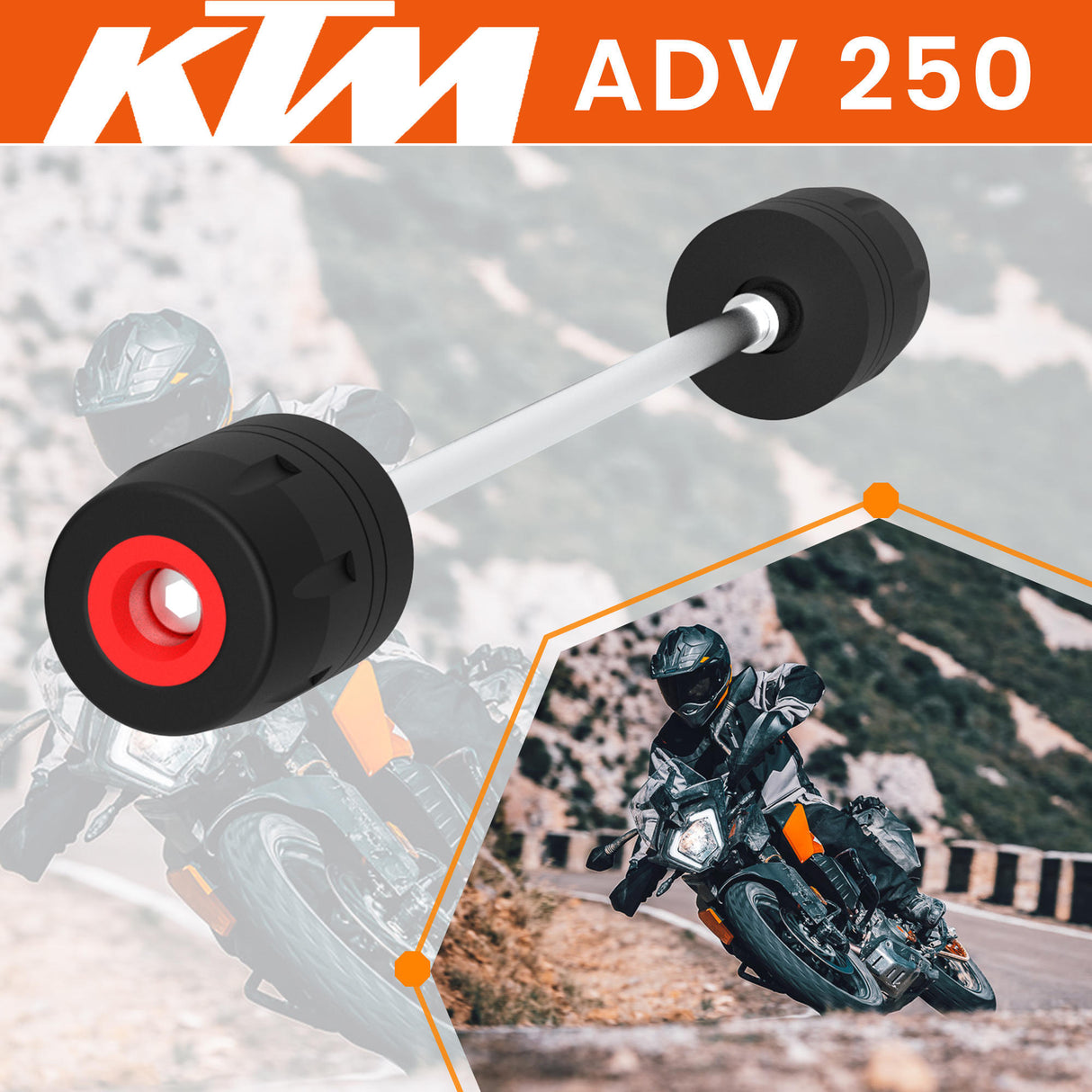 Front Fork Slider for KTM ADVENTURE 250 Black
