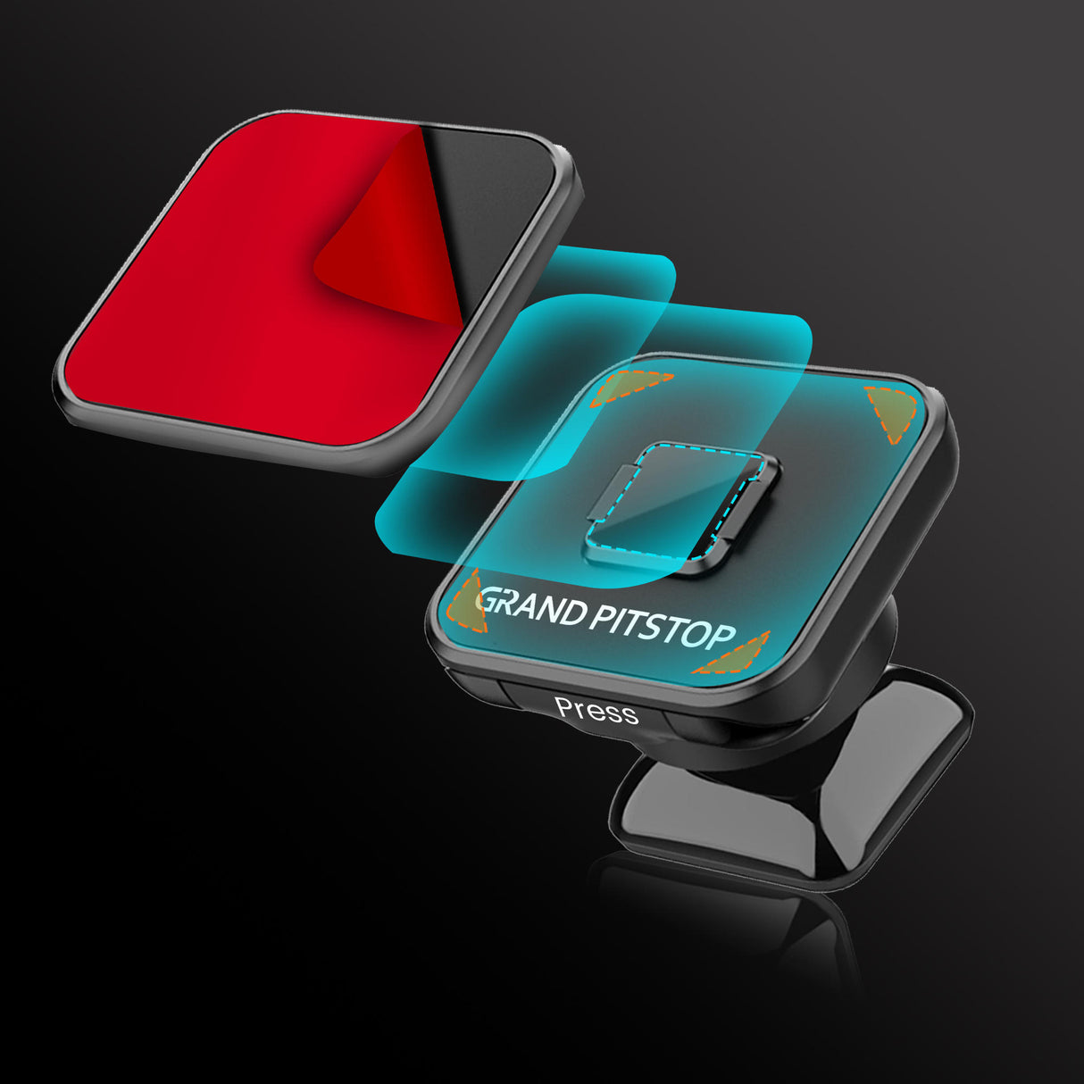 Quick Lock Mini GEN-1 with in-built MAGNETIC LOCK Technology car dashboard Mobile Holder