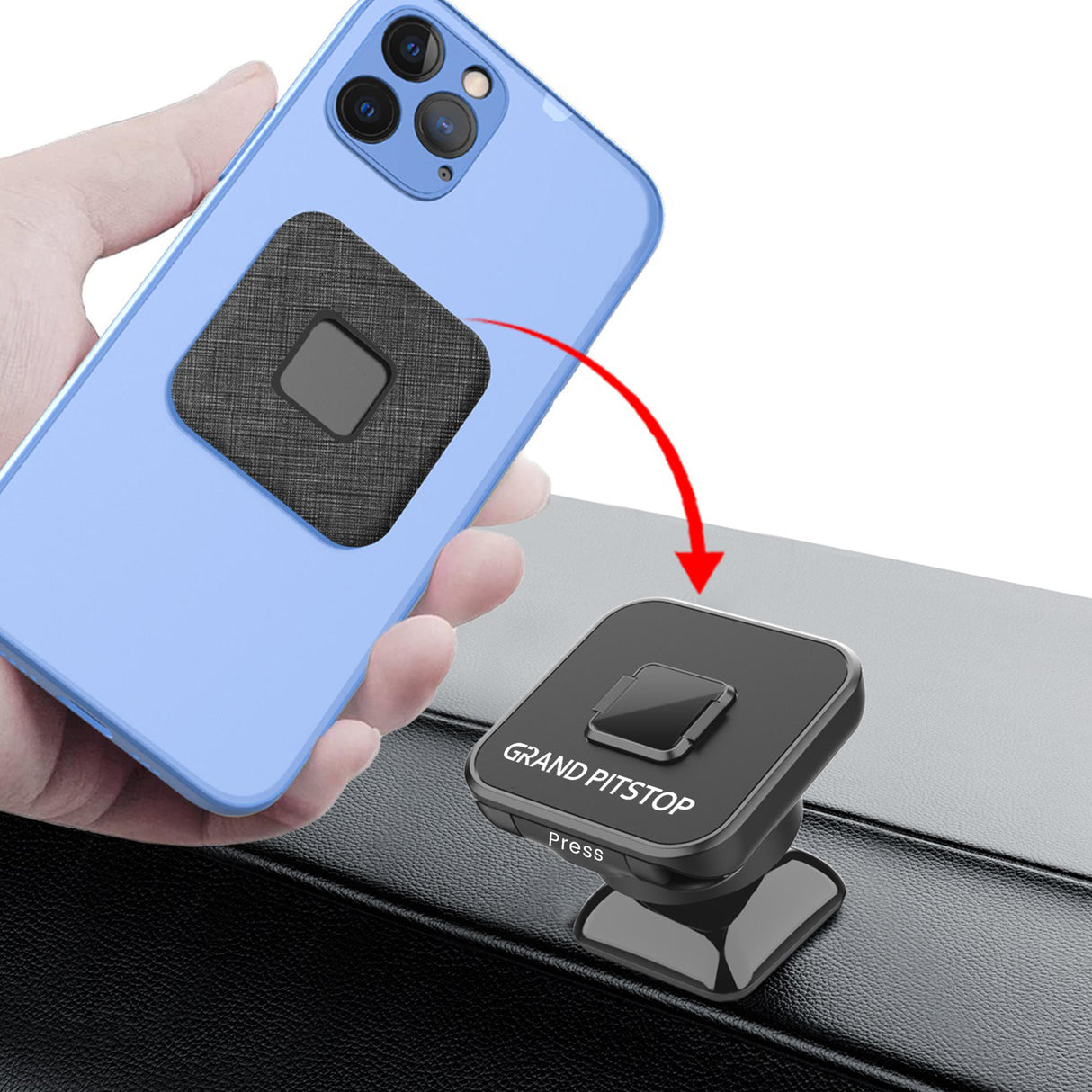 Quick Lock Mini GEN-1 with in-built MAGNETIC LOCK Technology car dashboard Mobile Holder