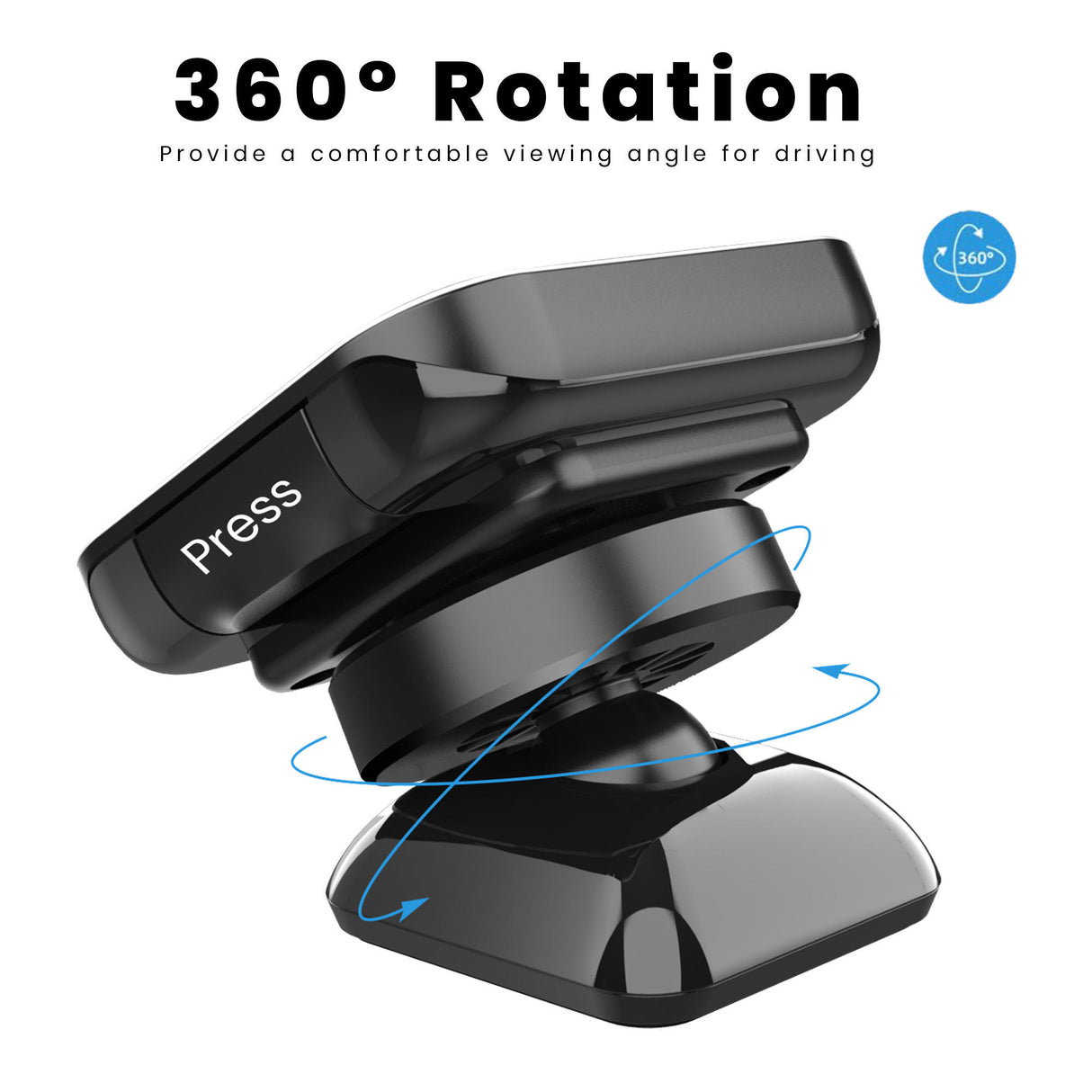 Quick Lock Mini GEN-1 with in-built MAGNETIC LOCK Technology car dashboard Mobile Holder