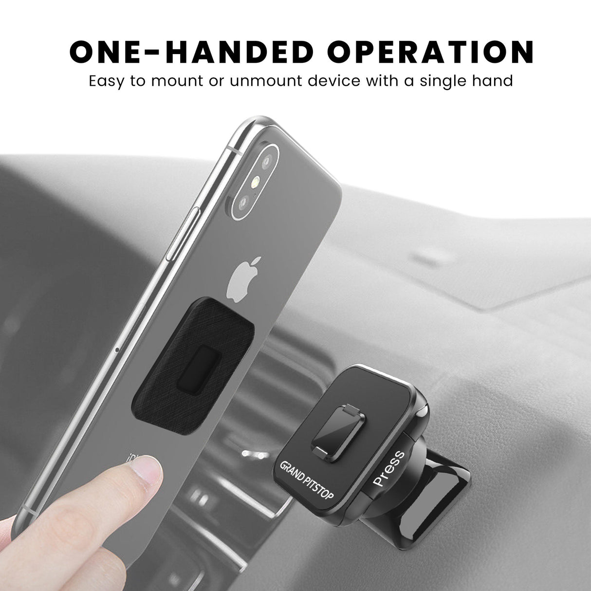 Quick Lock Mini GEN-1 with in-built MAGNETIC LOCK Technology car dashboard Mobile Holder