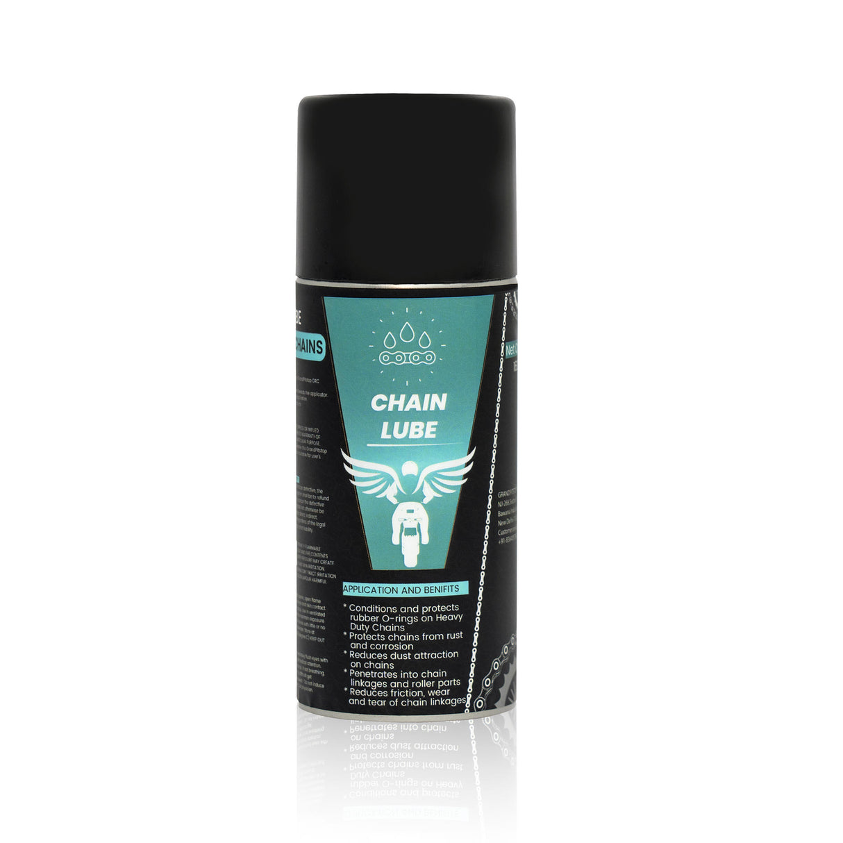 Combo of GR Chain Cleaner-160ml & GR Chain Lube-160ml & Non-Dismantable Universal Paddock Stand-Black