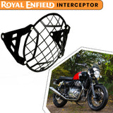 Headlight Grill X Design for Royal Enfield Interceptor - Black