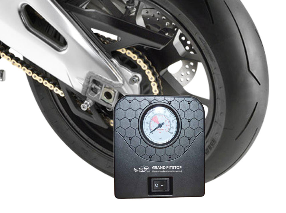 Motorcycle Inflator GrandPitstop Electric Tyre Inflator with Dual Connecting Port ?EUR