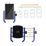 Jaw Grip Mobile Holder with Charger - Blue