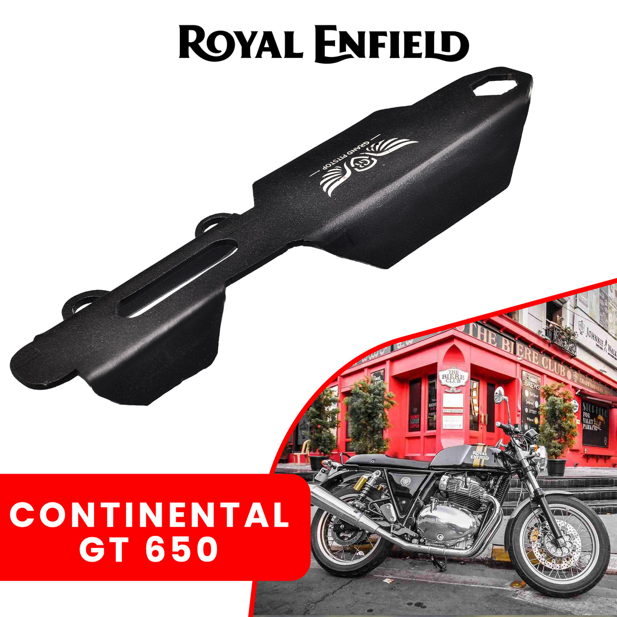 MASTER CYLINDER PROTECTOR - Black for Royal Enfield - CONTINENTAL GT