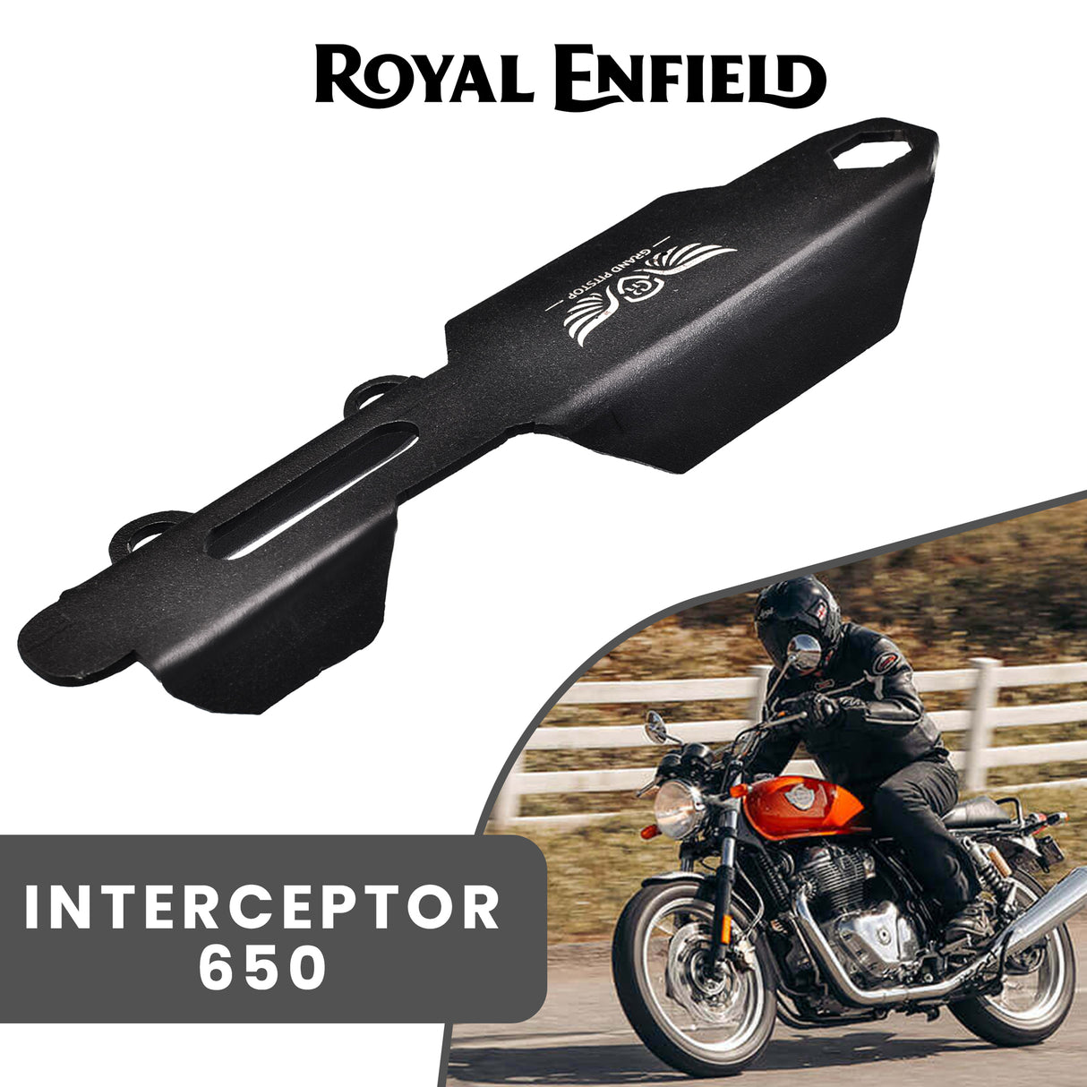 MASTER CYLINDER PROTECTOR - Black for Royal Enfield - INTERCEPTOR