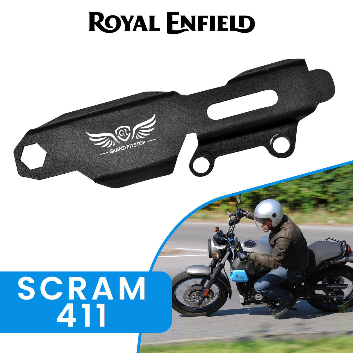 MASTER CYLINDER PROTECTOR - Black for Royal Enfield - SCRAM 411