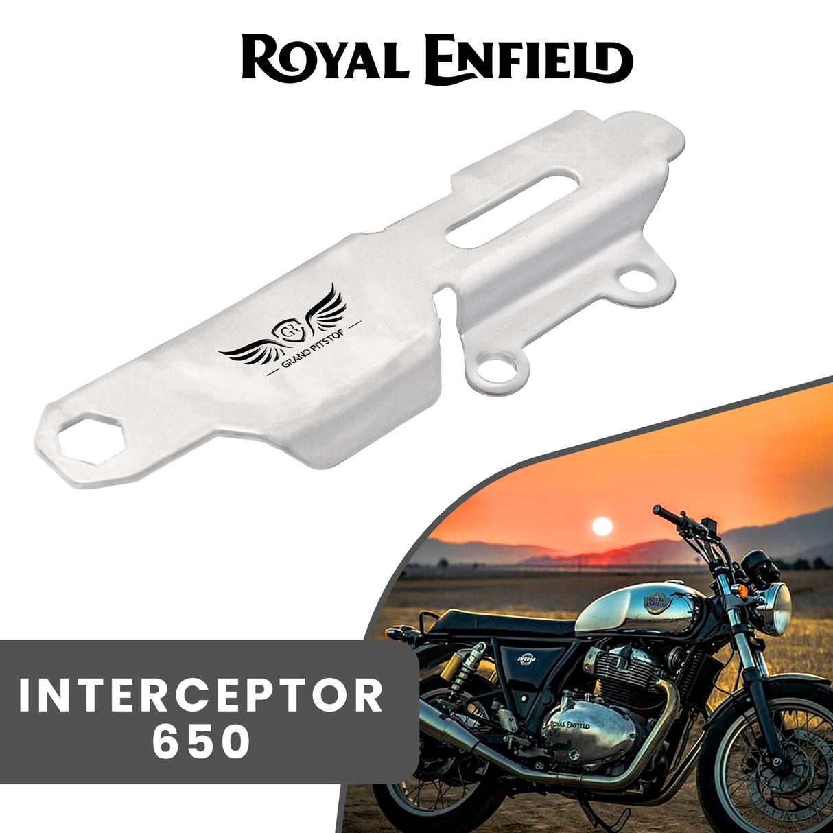 MASTER CYLINDER PROTECTOR - Silver for Royal Enfield - INTERCEPTOR
