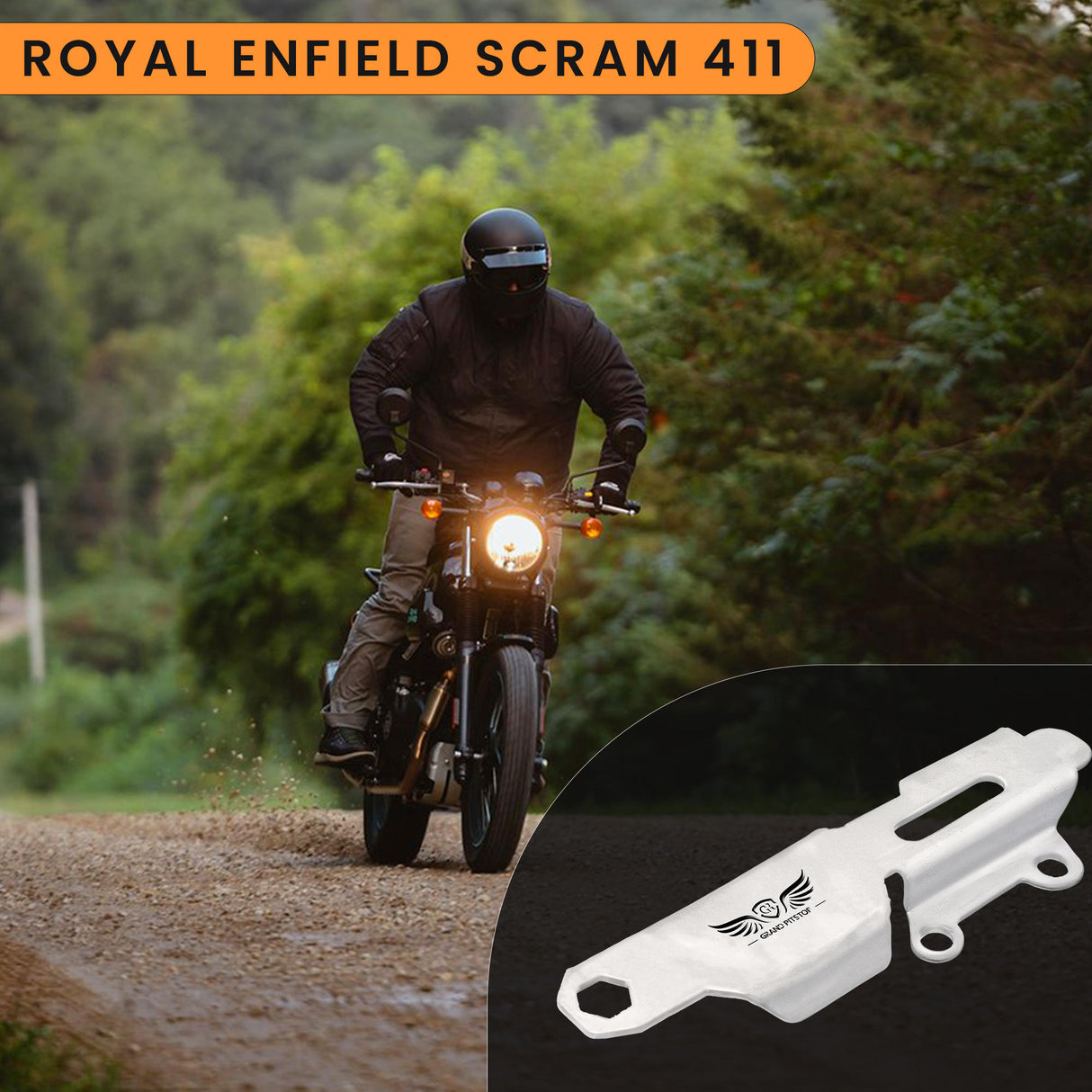 MASTER CYLINDER PROTECTOR - Silver for Royal Enfield - SCRAM 411