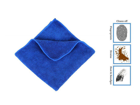 Microfibre Cleaning Cloth - Car / Motorbike - 30 cm X 70 cm - 1 Blue, 1 Green