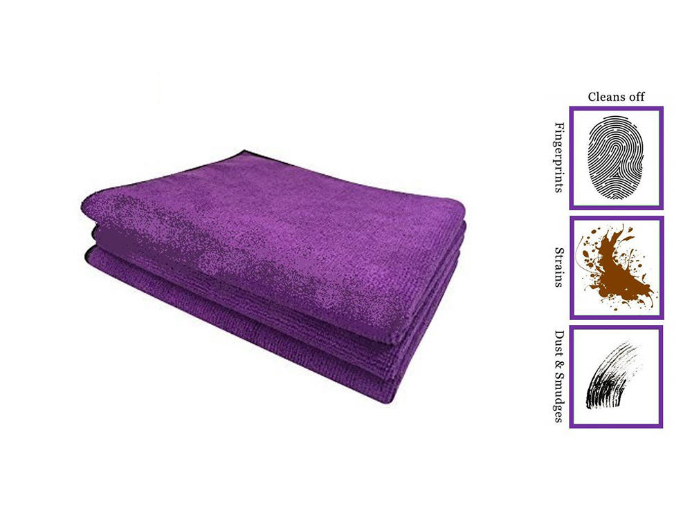 Microfiber Cleaning Cloth (30 cm X 70 cm, Assorted Color)- Pack of four