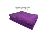Microfibre Cleaning Cloth - Car / Motorbike - 30 cm X 70 cm - 1 Purple, 1 Green
