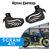 PILLION RIDER FOOTREST (PAIR) - Black for Royal Enfield - SCRAM 411