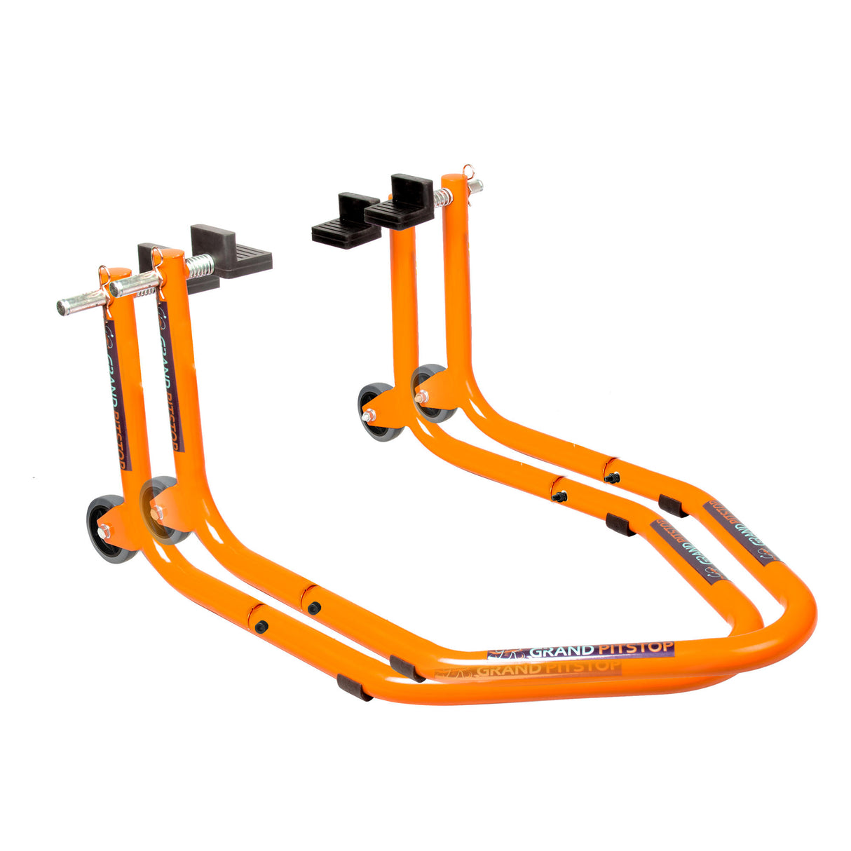 Dismantable Standard Rear Paddock Stand without Skate Wheels - Orange - (Bike Wt upto: 185 kgs)