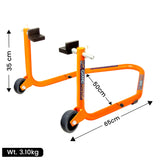 Dismantable Standard Rear Paddock Stand without Skate Wheels - Orange - (Bike Wt upto: 185 kgs)