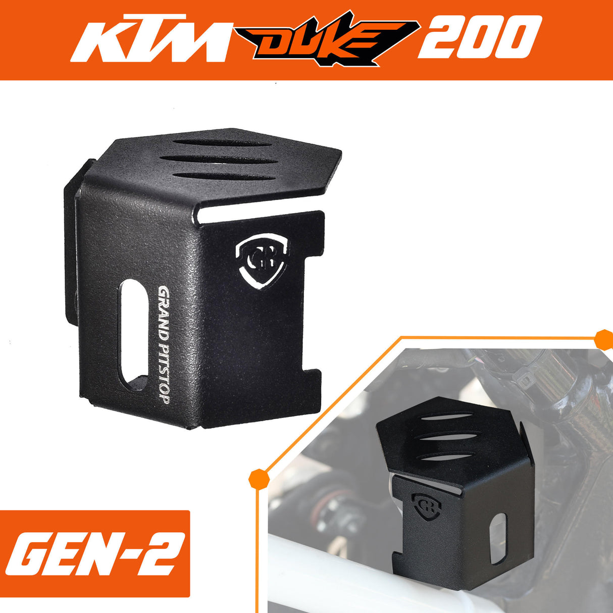 Rear Brake Fluid Resorvoir Cap for KTM DUKE 200 Gen 2 Black