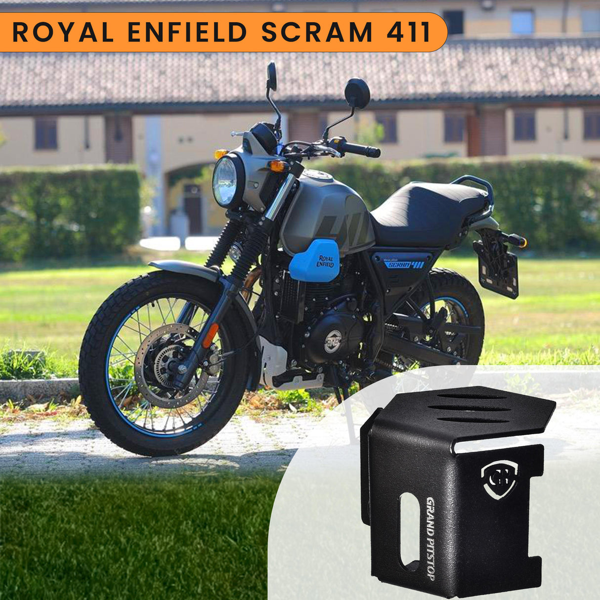 REAR BRAKE FLUID CAP - Black for Royal Enfield - SCRAM 411