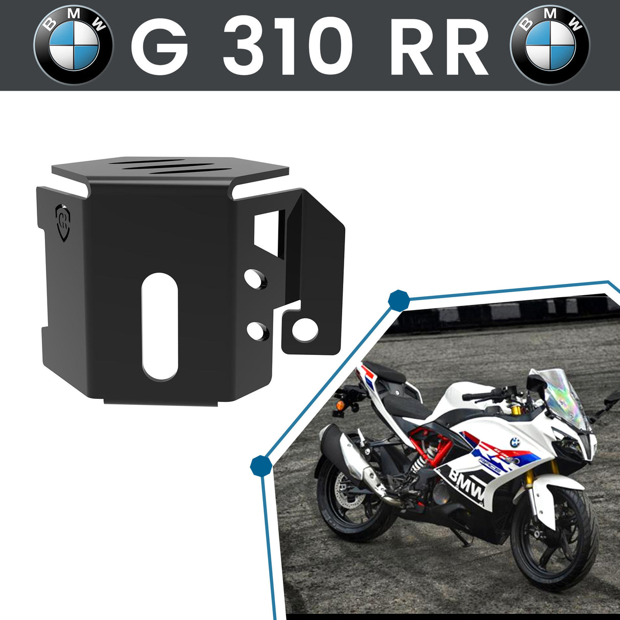GRAND PITSTOP Rear Brake Fluid Resorvoir Cap for BMW G310 RR Black