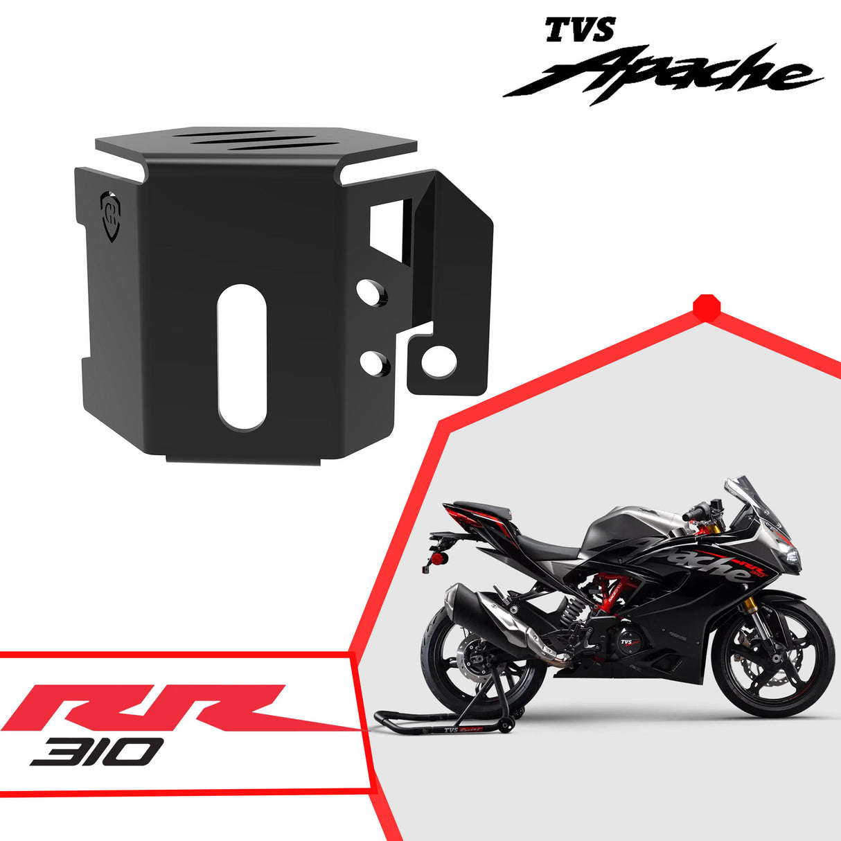 GRAND PITSTOP Rear Brake Fluid Resorvoir Cap for TVS Apache RR 310 Black