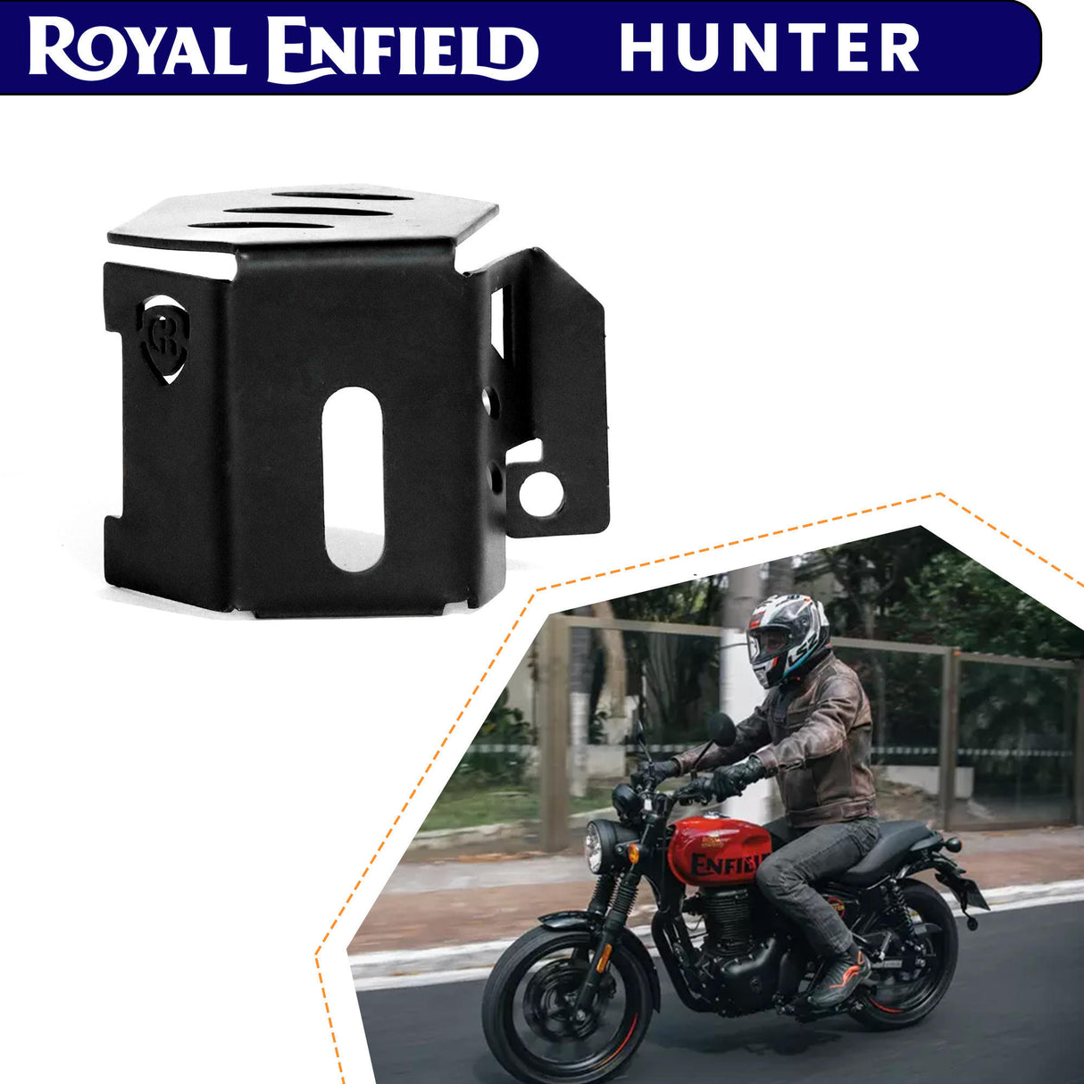 REAR BRAKE FLUID CAP - Black for Royal Enfield Hunter