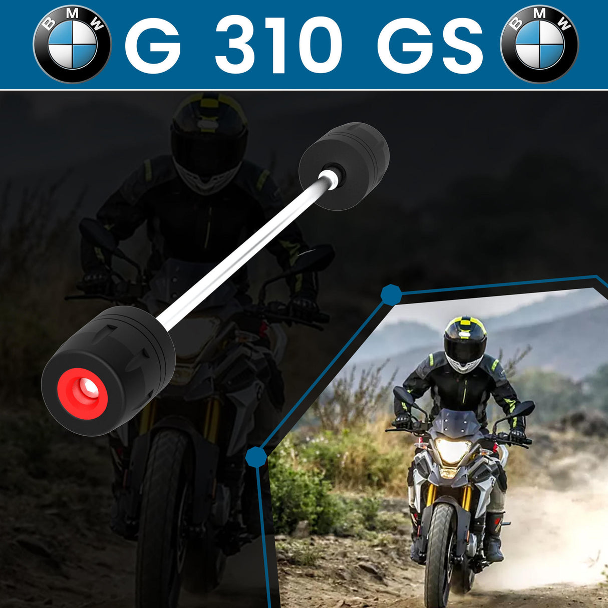 Rear Fork Slider for BMW G310 GS Black