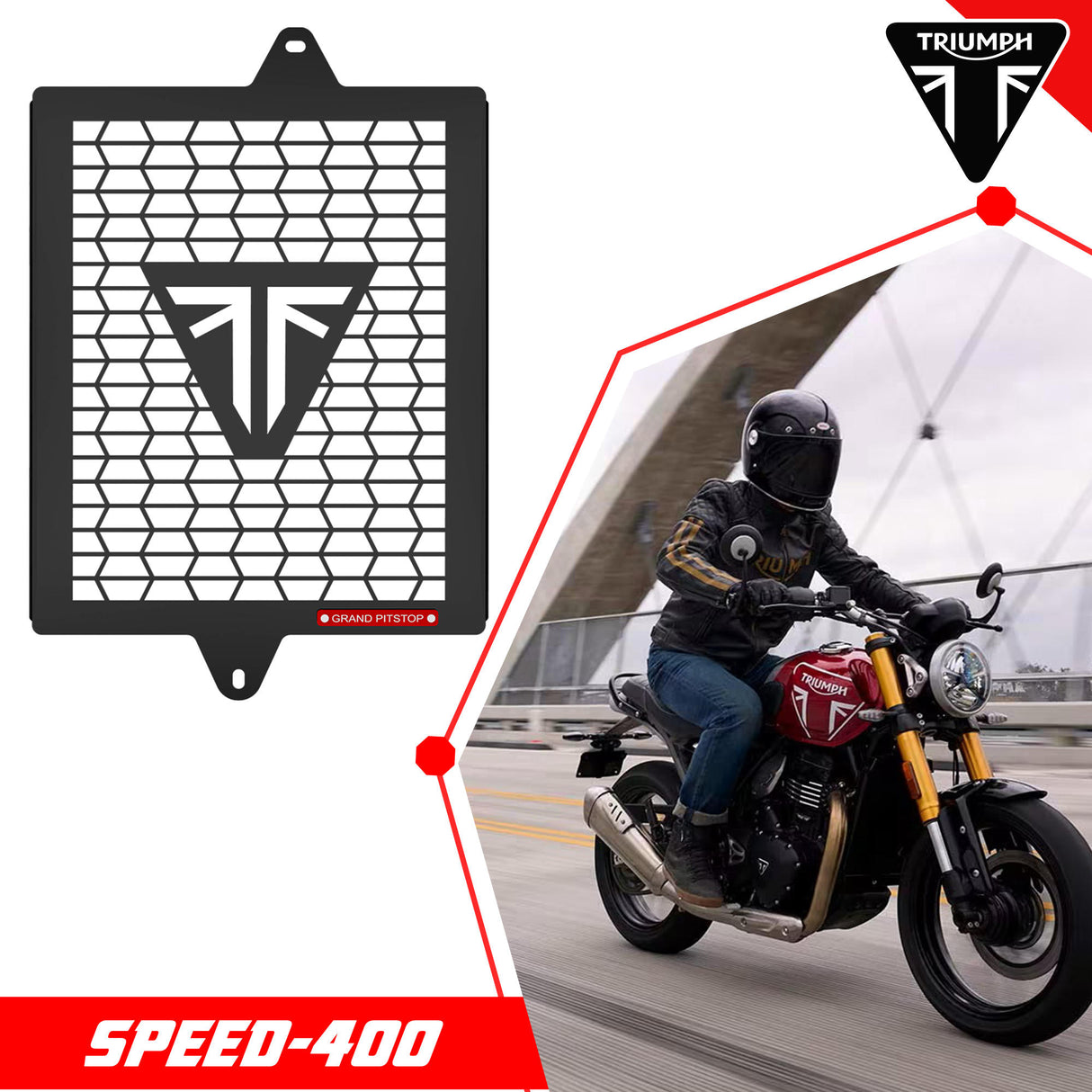 RADIATOR GRILL - TRIUMPH SPEED 400 - Black