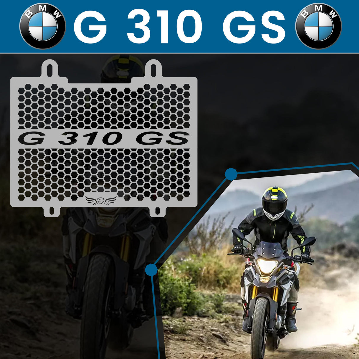 RADIATOR GRILL - Silver for BMW - G 310 GS