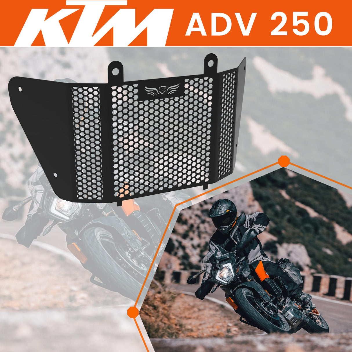 RADIATOR GRILL - Black for KTM - ADV 250