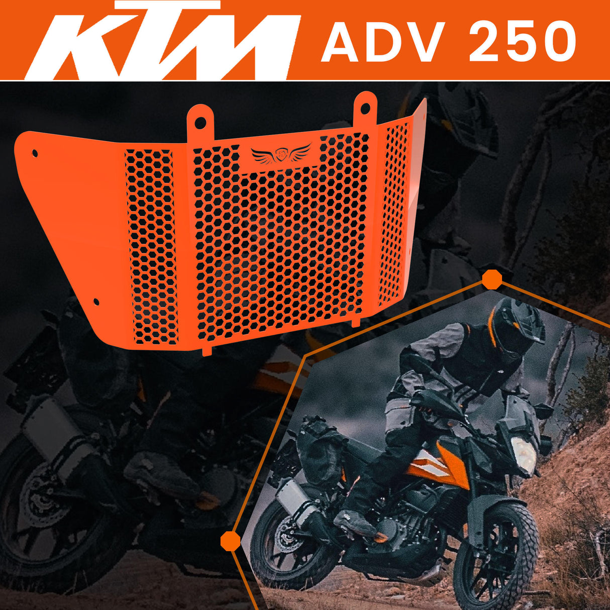 RADIATOR GRILL - Orange for KTM - ADV 250
