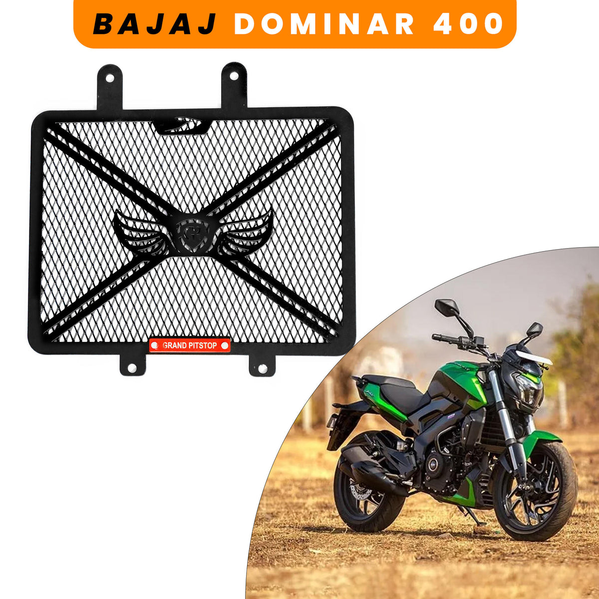 Buy Radiator Grill for Bajaj Dominar 400 - Black Online | GrandPitstop