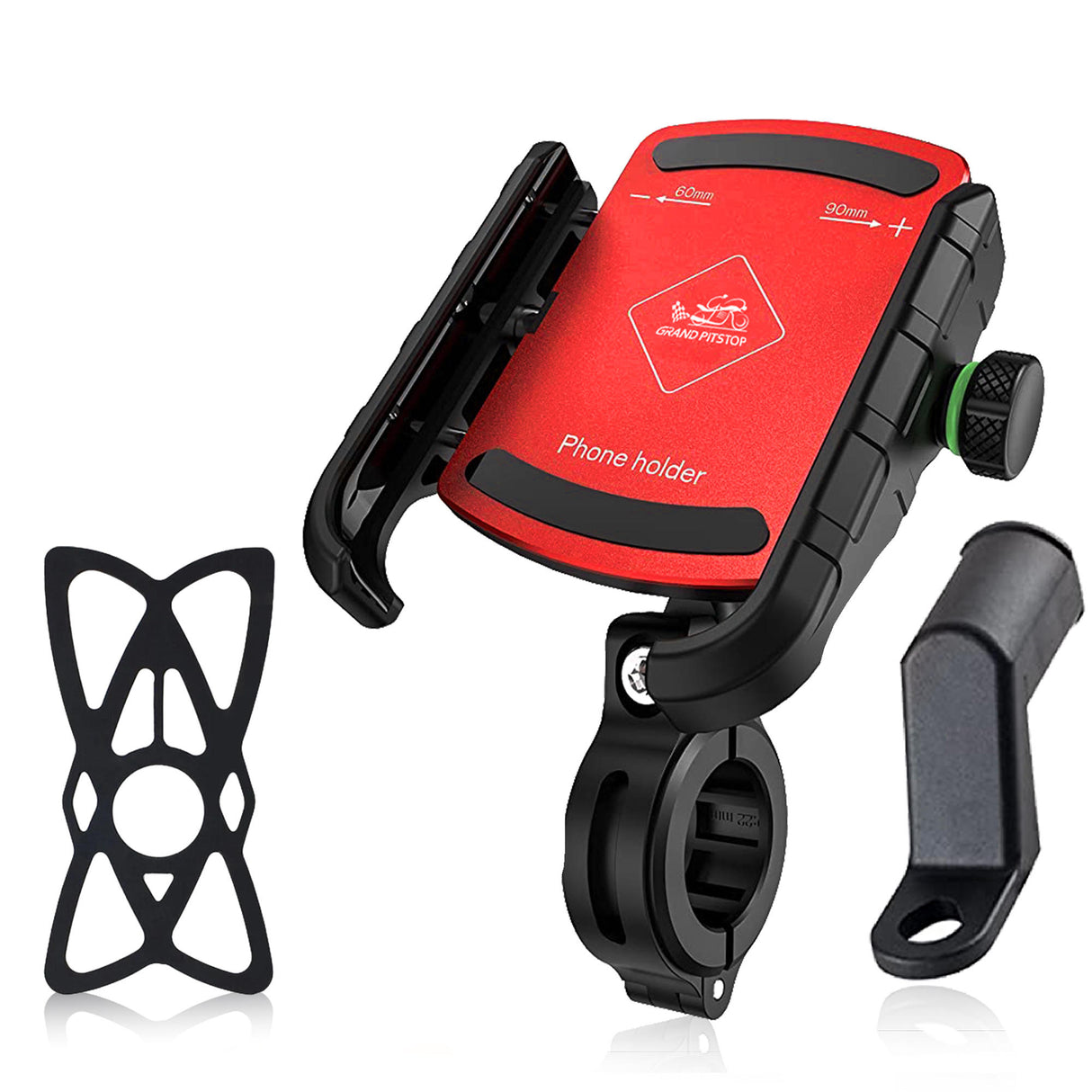 Jaw Grip Aluminium Mobile Holder - Red