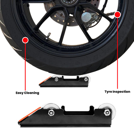 Ramp Groller - Paddock Stand Replacement - Orange - (Bike Wt upto : 220 kgs)