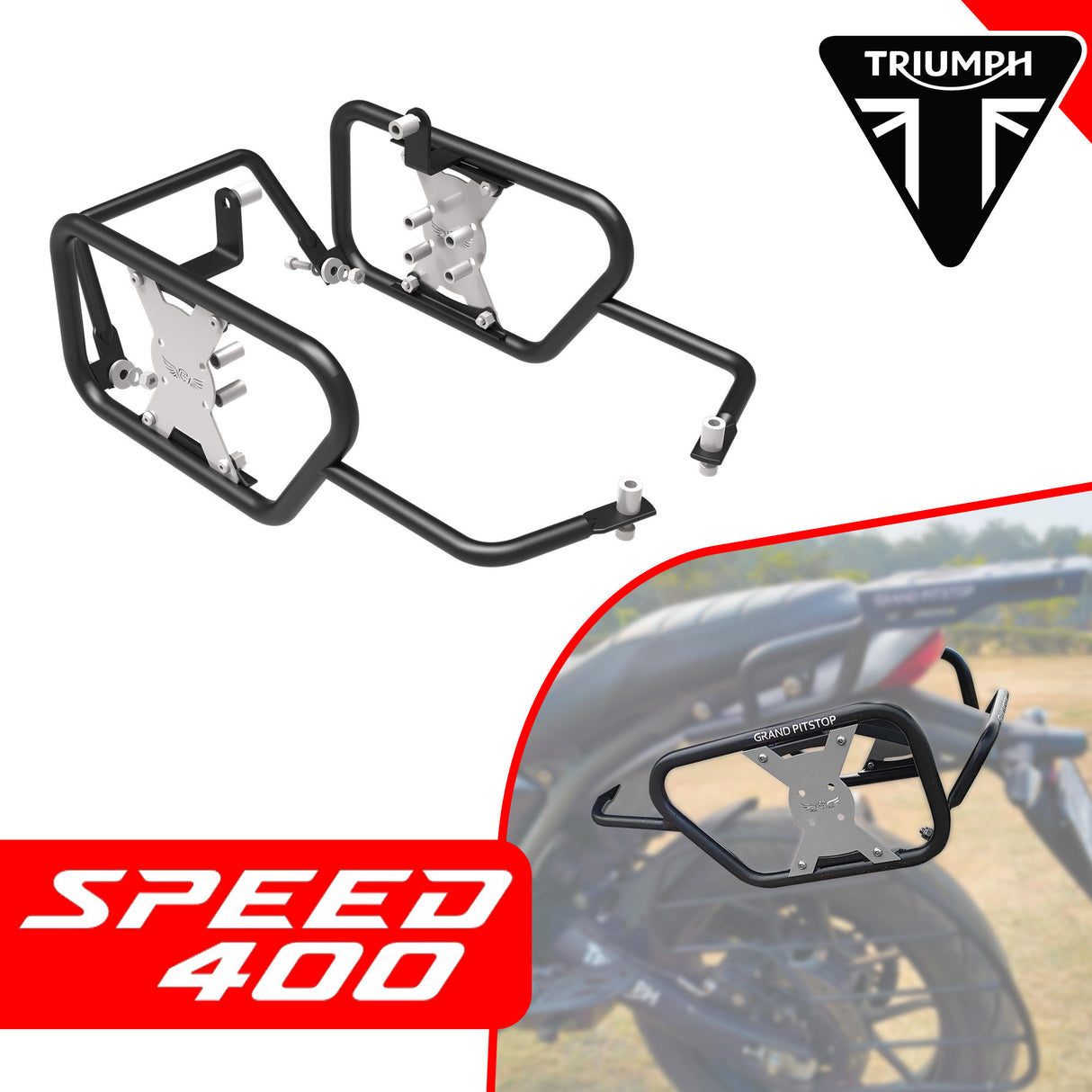 Saddle Stay for TRIUMPH SPEED 400 - Black