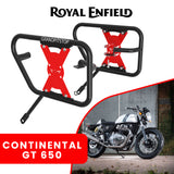 SADDLE STAY (PAIR) - Black/Red for Royal Enfield - CONTINENTAL GT