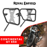 SADDLE STAY (PAIR) - Black/Silver for Royal Enfield - CONTINENTAL GT