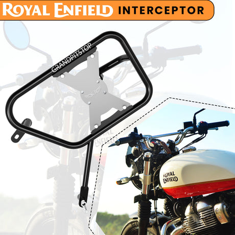 SADDLE STAY (PAIR) - Black/Silver for Royal Enfield - CONTINENTAL GT