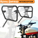 SADDLE STAY (PAIR) - Black/Silver for Royal Enfield - INTERCEPTOR