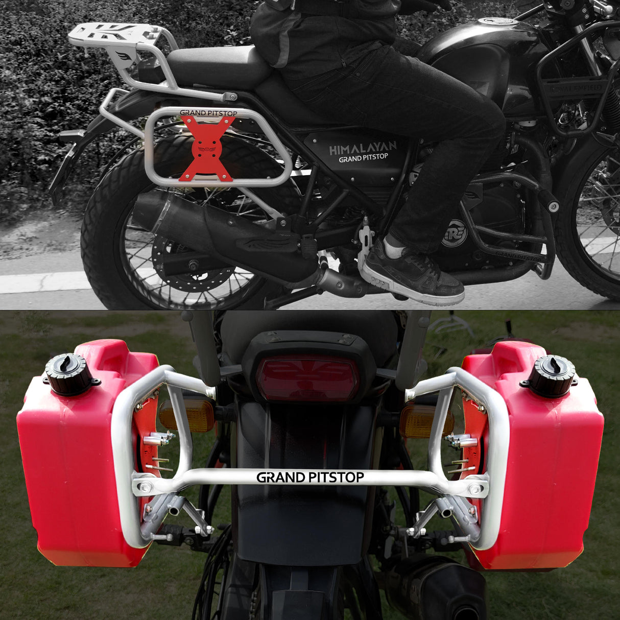 Saddle Stay for Royal Enfield Himalayan - Silver/Red