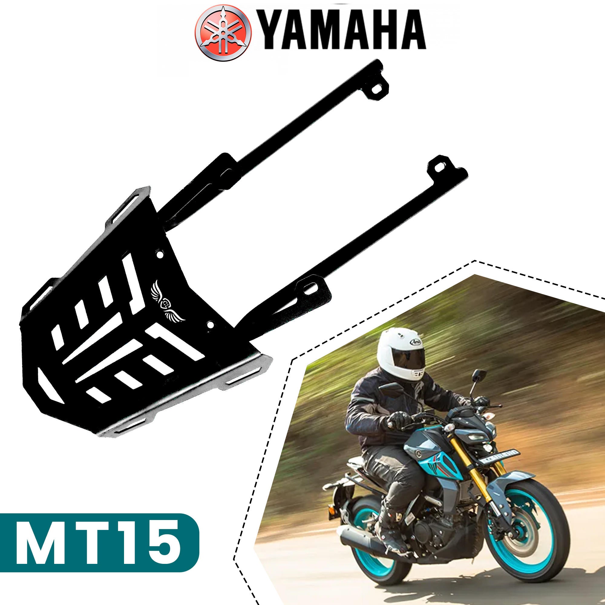 Buy Top Rack Plate for Yamaha MT15 - Black Online | GrandPitstop