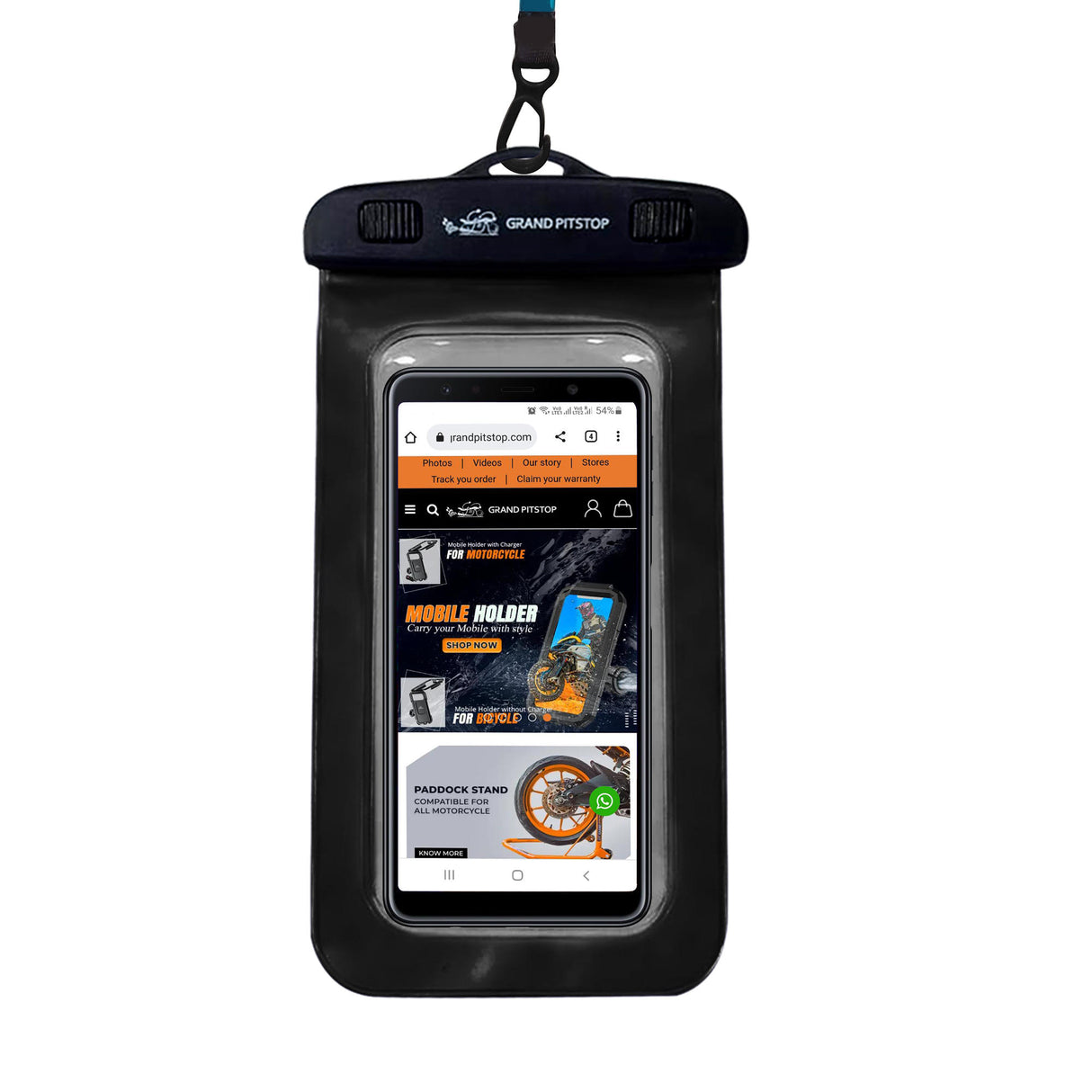 Universal Waterproof Mobile Pouch - iPhone, Samsung, Pixel, Mi, Oneplus, Realme up to 7.0 inch - Black