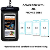 Universal Waterproof Mobile Pouch - iPhone, Samsung, Pixel, Mi, Oneplus, Realme up to 7.0 inch - Black