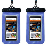Universal Waterproof Mobile Pouch (Pack of 2) - iPhone, Samsung, Pixel, Mi, Oneplus, Realme up to 7.0 inch - Blue