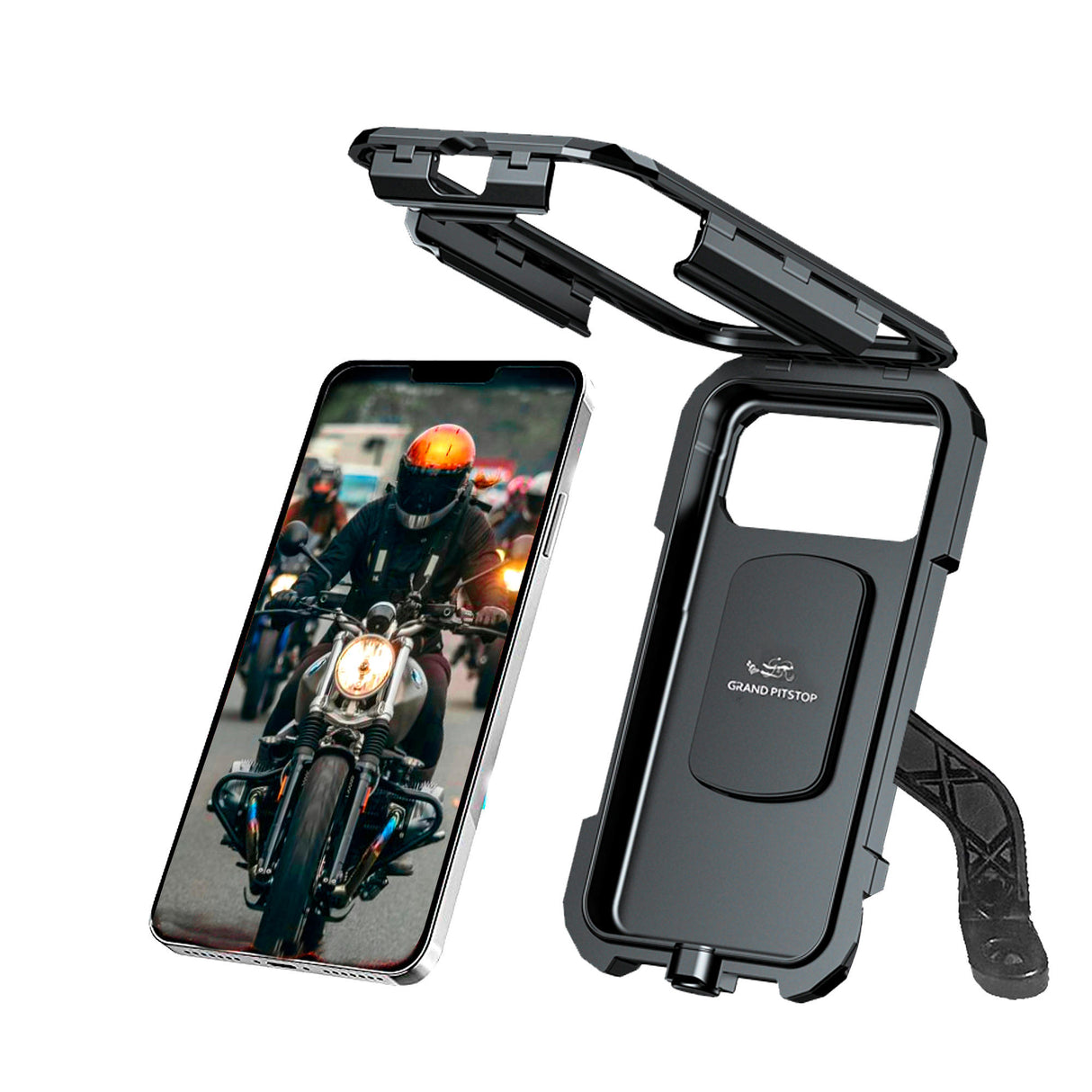 Waterproof Mobile Holder Mirror Mount - Black